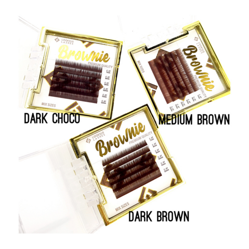 Rzęsy Brownie 0,07 - Medium Brown, C, 8mm 2