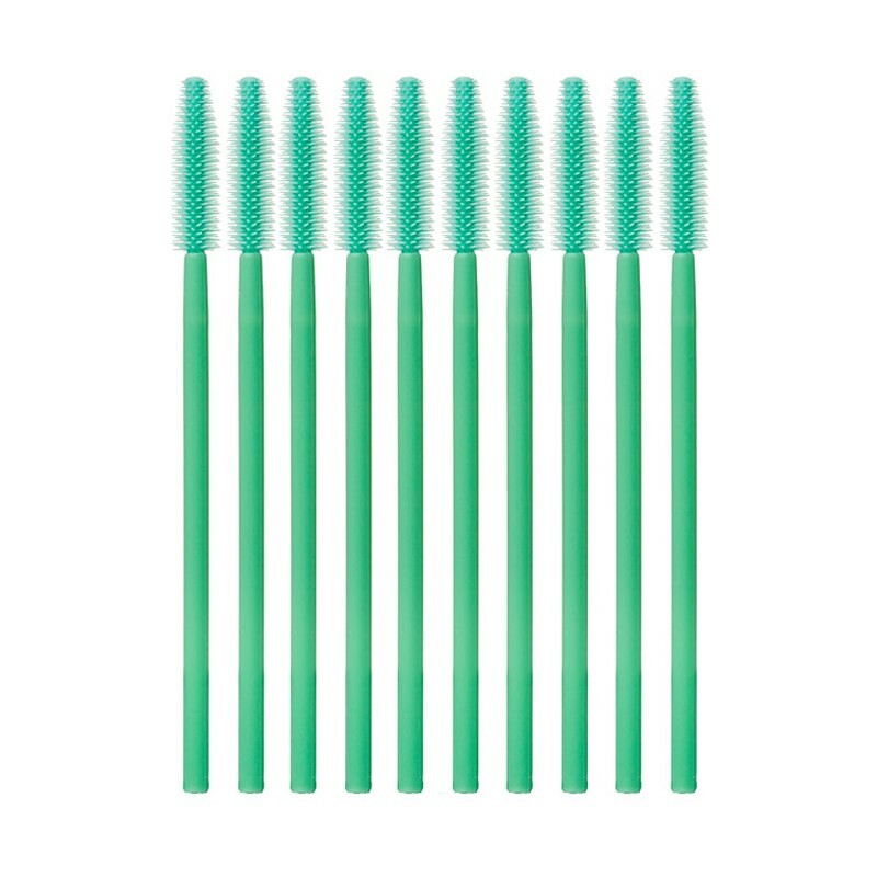 Silikonowe szczoteczki do rzęs (10szt) - zielony 1