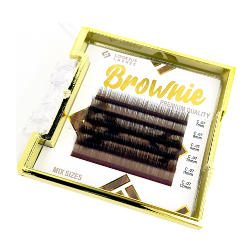 Rzęsy Brownie 0,07 - Dark Brown, C, 10mm 1