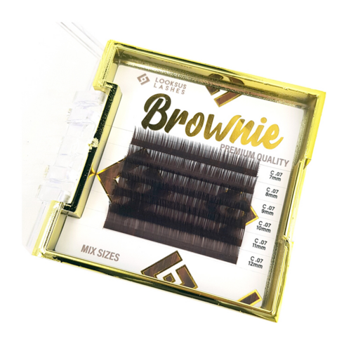 Rzęsy Brownie 0,07 - Dark Chocolate, D, 9mm 1