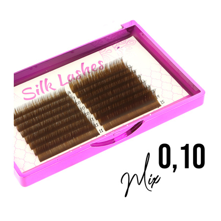 Rzęsy Silk Lashes 0,10 mix - Brązowe, D