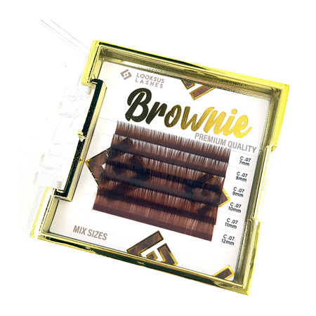 Rzęsy Brownie 0,07 - Medium Brown, C, 7mm