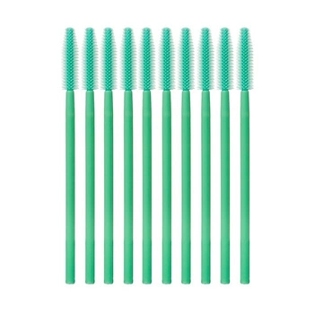 Silikonowe szczoteczki do rzęs (10szt) - zielony