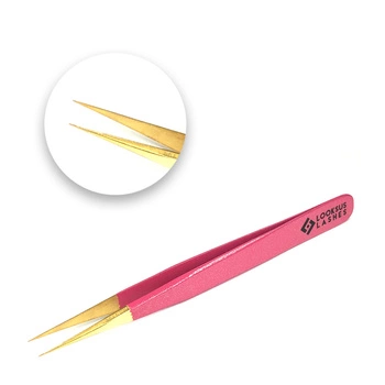 Pęseta do rzęs Różowa - 1