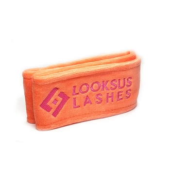 Opaska kosmetyczna welurowa - pomarańczowy